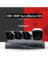 HIKVISION 4K H265 NVR DS-7808N-K1/4P + 4 x 5MP STARLIGHT POE IP CAMERA KIT